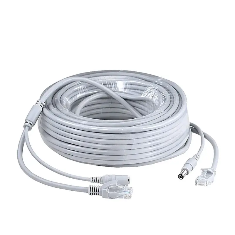 Kabel CCTV RJ45, Panjang 20 Meter, untuk Kamera Pengawasan Ethernet ...