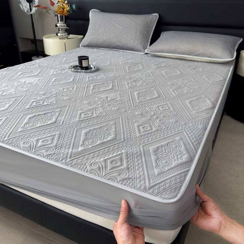  chiếu băng lạnh   thun lạnh   ép họa tiết nhẹ nhàng mát lạnh mùa hè   bọc đệm từ 5- 25cm   