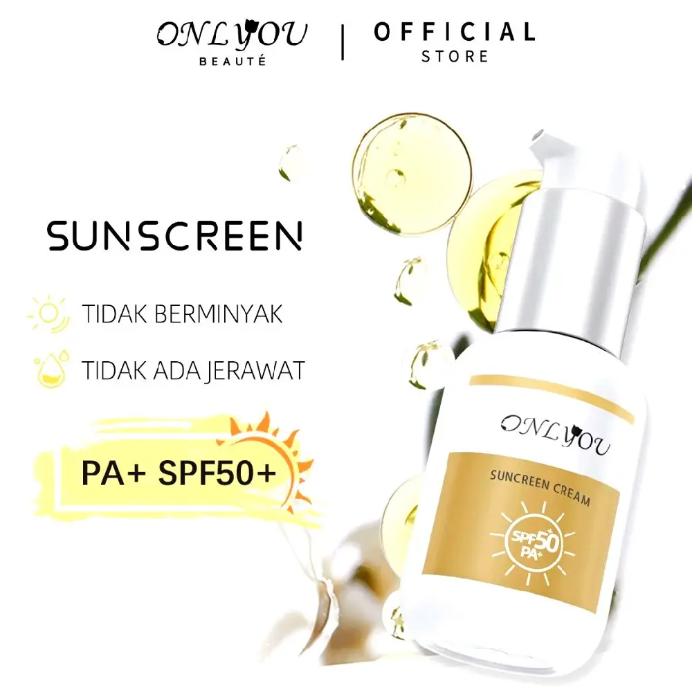 Onlyou Sunscreen 50ml SPF 50+ PA+ Sunblock Tabir Surya Wajah dan Badan Facial Mencerahkan Muka Pencerah Perawatan Berminyak Aging Berjerawat