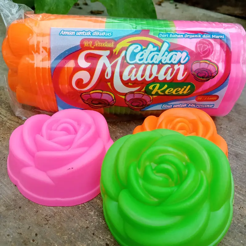 Cetakan motif mawar Mini diameter 5cm 36pcs Plastik Kitchenware 5