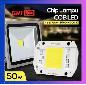 TaffLED Chip LED Lampu COB Floodlight Spotlight 220V 50W Cool White 4000-4500 Lumens Hemat Energi & Tahan Lama