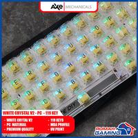 Gambar Keycap - Keycaps - MDA Profile - White Crystal V2 - Transaparan - PC Material - RGB Shine Through - UV Print dari Rumah Gamings Kota Administrasi Jakarta Barat 1 Tokopedia