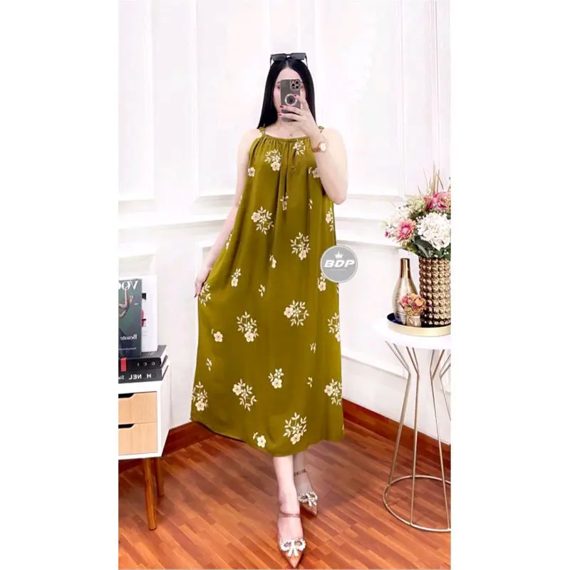 YKS Daster Lengan Karet Kutung LD 120 BAHAN RAYON  Dress Wanita Daster Santai Cantik Nyaman 1