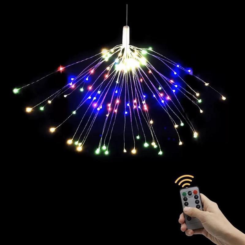 Đèn nháy Pháo Hoa 5 bông 3 tầng mỗi tia dài 30CM trang trí ngày lễ tết