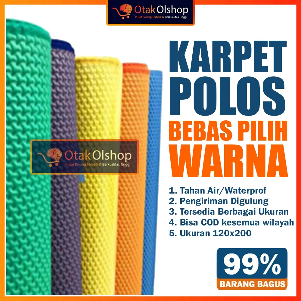 KARPET TIKAR POLOS BENTOL JUMBO 120X200 | Karpet spon Mercy tikar bentol timbul / tikar polos