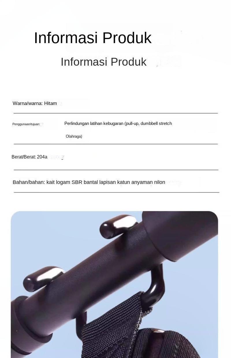 Sarung Tangan Gelang, Kait Tarik Kebugaran Kuat, Anti Selip, Cocok untuk Menggantung Palang Horizontal, Peralatan Pendukung