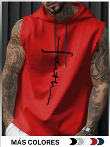 Camiseta sin mangas con capucha para hombre con el texto “ONLY GOD CAN JUDGE ME”, ajuste regular, estilo casual para verano, ropa de hombre para uso diario, calcetines