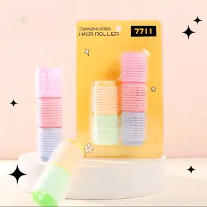 5PCS ROLL RAMBUT TEMPEL / HAIR CURLER GULUNGAN CURLY PRAKTIS TANPA PANAS Sisir