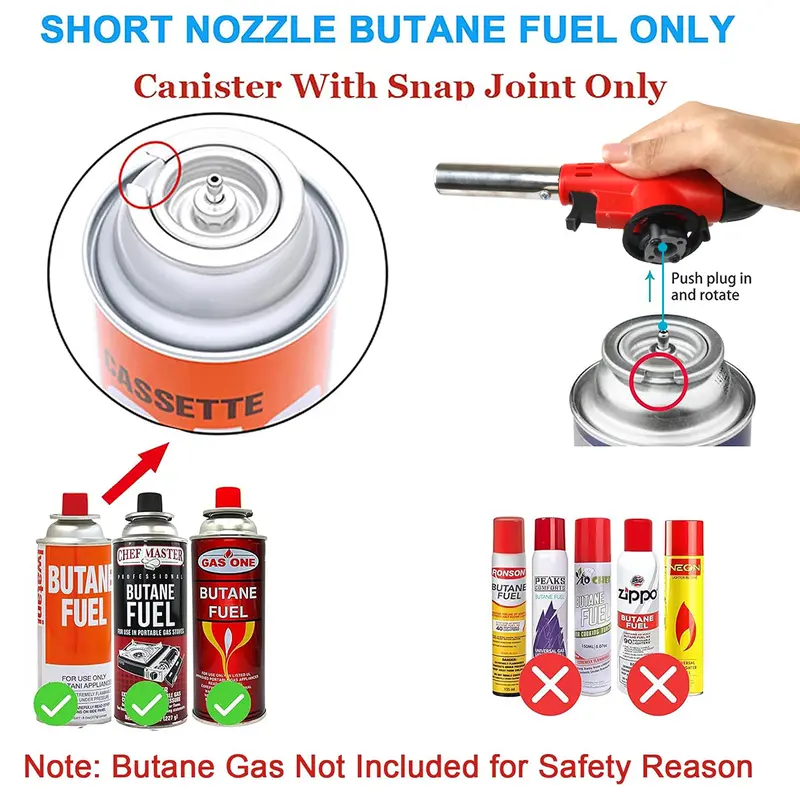 J.LD TOOL Gas Torch Flame Gun BBQ Blow Torch dengan Api yang Dapat Disesuaikan 4