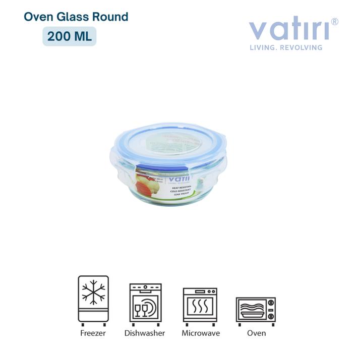 Gambar Vatiri Oven Glass Wadah Makan Microwave MPASI 200ml Round - Tempat Makan Bening Serbaguna PR200YG dari VATIRI HOME STORE Kota Administrasi Jakarta Pusat Tokopedia