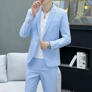 Setelan Jas Pria Warna Cantik Korean Style Slimfit Premium Elegan Kancing 1 Garuda Blazer Hitam Cowok Formal Casual Wisuda MC