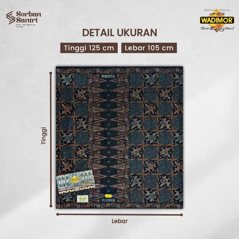 Sarung Wadimor WD JB 02 Batik Jawa Motif Gus Iqdam Edisi Terbatas Desain Unik Bahan Katun Terbaik - Santri Muslim Pria Dewasa 5