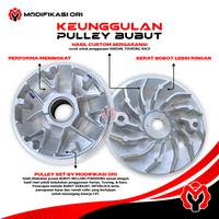 Gambar Modifikasi Ori Racing Set Pulley BEAT Karbu Beat Fi ESP Rumah Roller & Kipas Pulley Interlock Bubut Diamond High Quality untuk Beat Deluxe Scoopy Genio dari Modifikasi Ori Kab. Bandung 3 Tokopedia