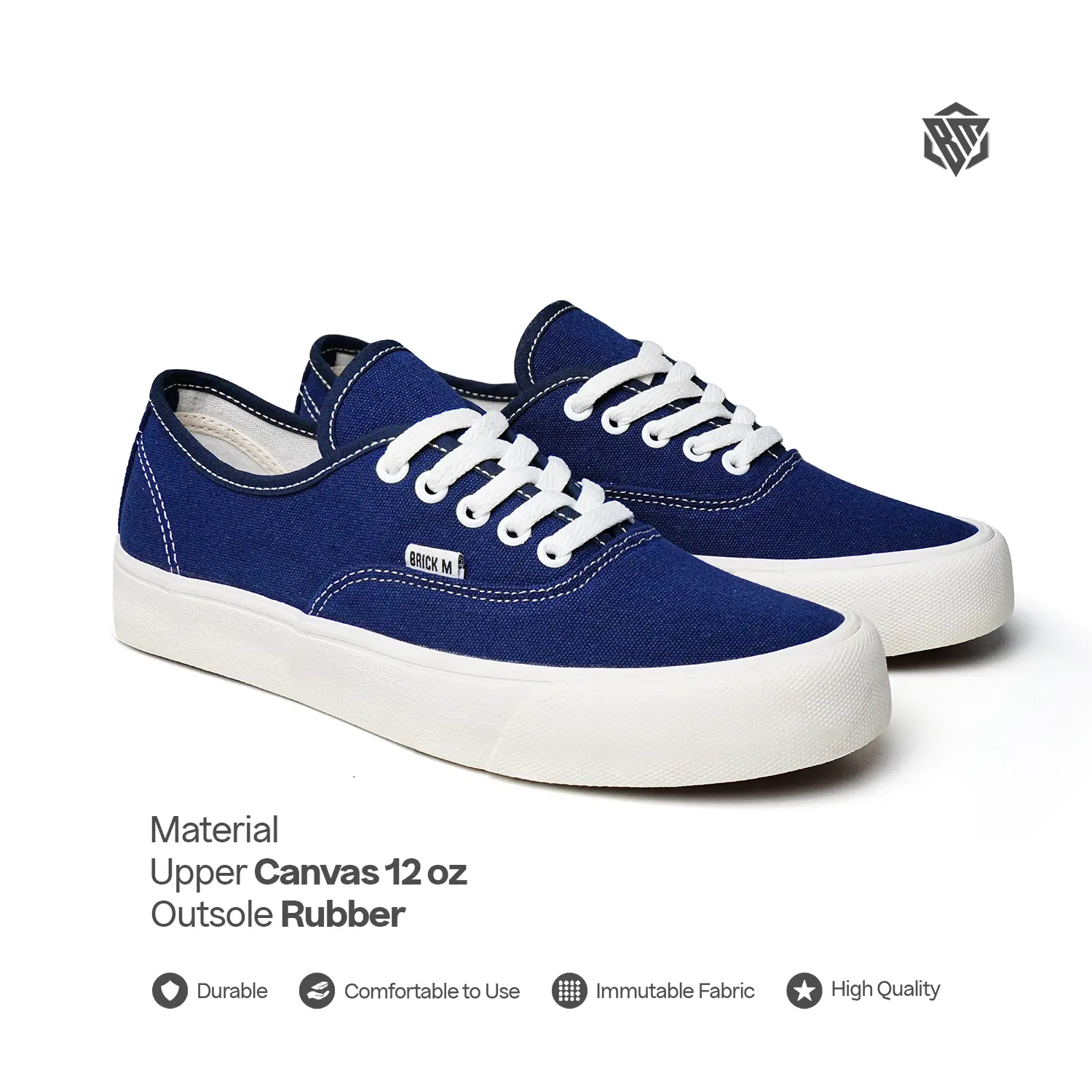 Brick Mansions - Britannica Navy Sepatu Sneakers Casual Pria Wanita