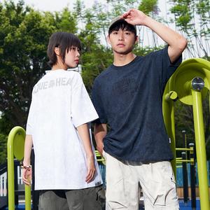 เสื้อยืดคู่รัก เฮฟวีเวต ทุกเพศ พลัสไซส์ ทรงพอดีตัว สไตล์สตรีท ชุดฤดูร้อน พิเศษ ขายดีที่สุด คอกลม สั้น ทรงหลวม มาใหม่ เหมาะสำหรับเล่นกีฬา