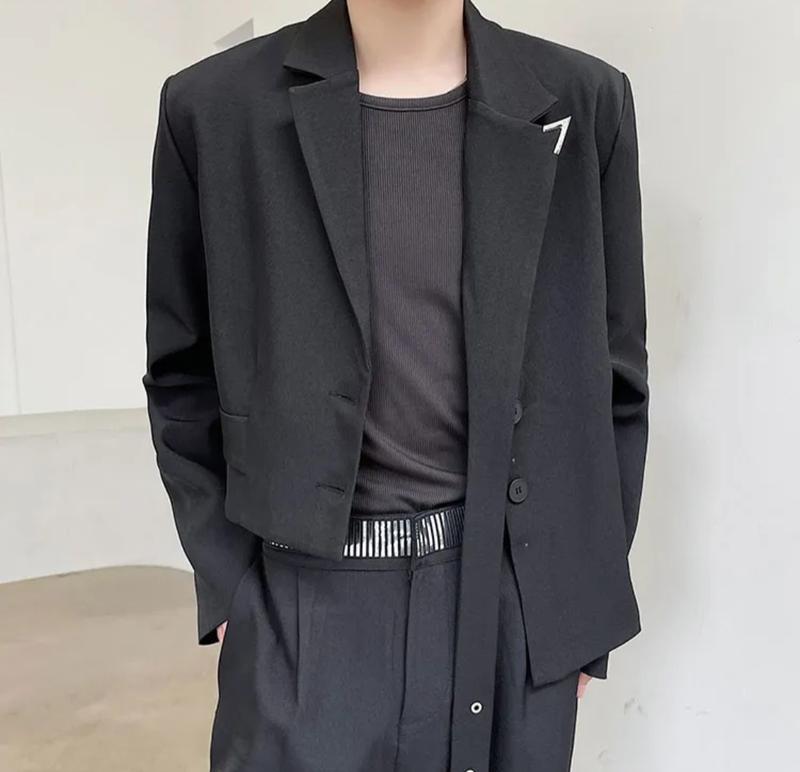 blazer 2in1 harajuku korean style keren Tangan Panjang 5
