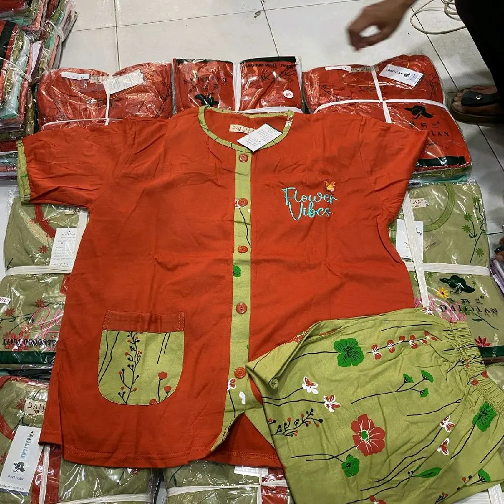 cp standar/ jumbo dlln terbaru baju tidur terlaris full kancing viral murah 2025/2026