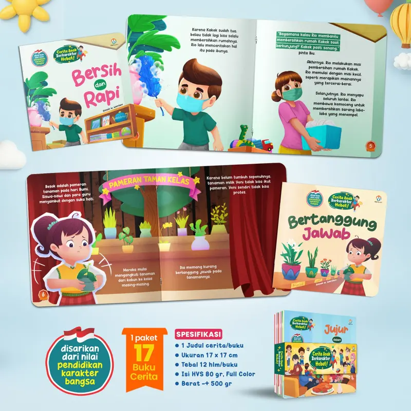 (isi 17 buku) Seri Cerita Anak Berkarakter Hebat - Ziyadbooks - Laris Maris 8