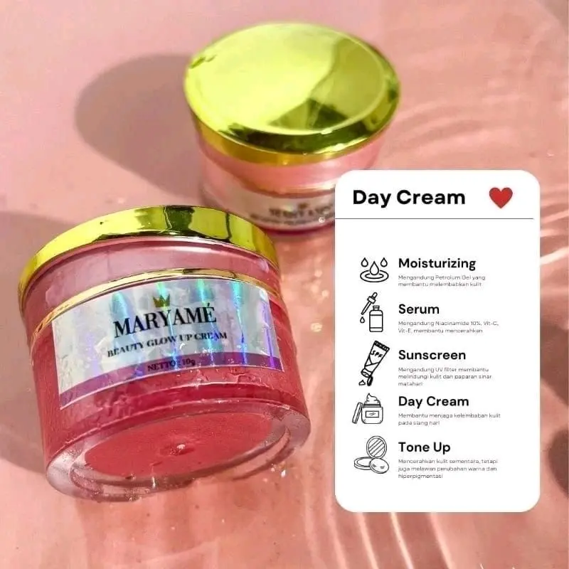 BELI 2 LEBIH HEMAT Maryame Beauty Cream Glow Up Cream ajaib 10gr Cream siang 2