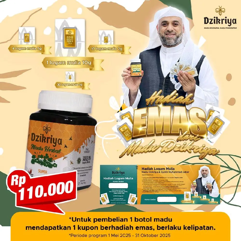 Madu Dzikriya Herbal Super Manis Bagus untuk kesehatan Honey