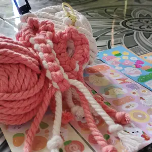 Tali Katun Macrame Warna ukuran 4mm 3ply Kemasan 100gr Minimal total Belanja 2pcs