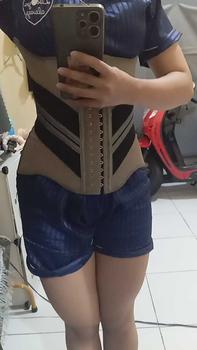 Product Review of YUYUADDICT - NEW Aria Latex Nylon Super Tight High Compression Core Corset Free Extension korsetsarahannaslimperut from D**1 3