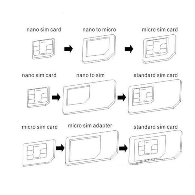 Bộ dụng cụ chuyển đổi thẻ Sim, 4 trong 1, với chốt thẻ, Khay Sim Micro tiêu…