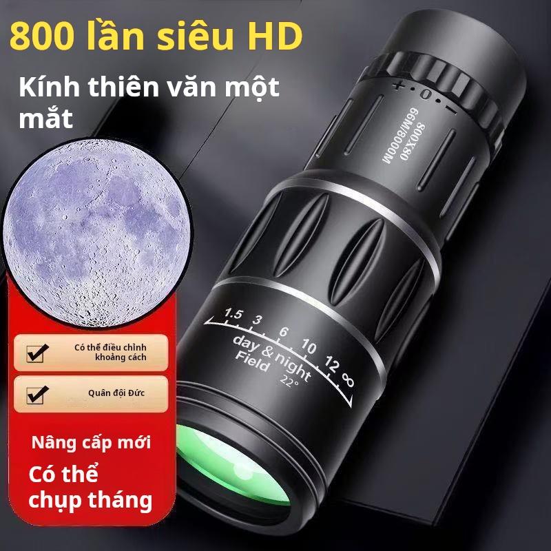 Kính Viễn Vọng Một Mắt, Độ Nét Cao, Công Suất Cao, Có Thể Nhìn Thấy Mặt Trăng, Tầm Nhìn Ban Đêm Ánh Sáng Yếu, Có Thể Kết Nối Với Điện Thoại Di Động, Thích Hợp Để Chụp Ảnh, Cầm Tay Và Chống Rơi
