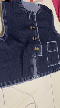 Product Review of NUZI - Haein Vest Jeans Premium Kemeja Rompi Outer Wanita Atasan Oversized Woman Import Korean Style Shirt Stripe Sleveless from n**m 0