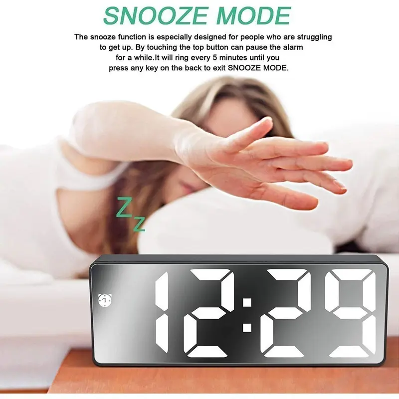 Jam Alarm Dinding Meja Digital Clock LED New Model 2024 4