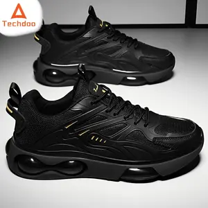 Techdoo Sepatu Olahraga Casual Pria Sepatu Kets Sekolah Lari Tali Running Shoes Men Anti Slip MR718