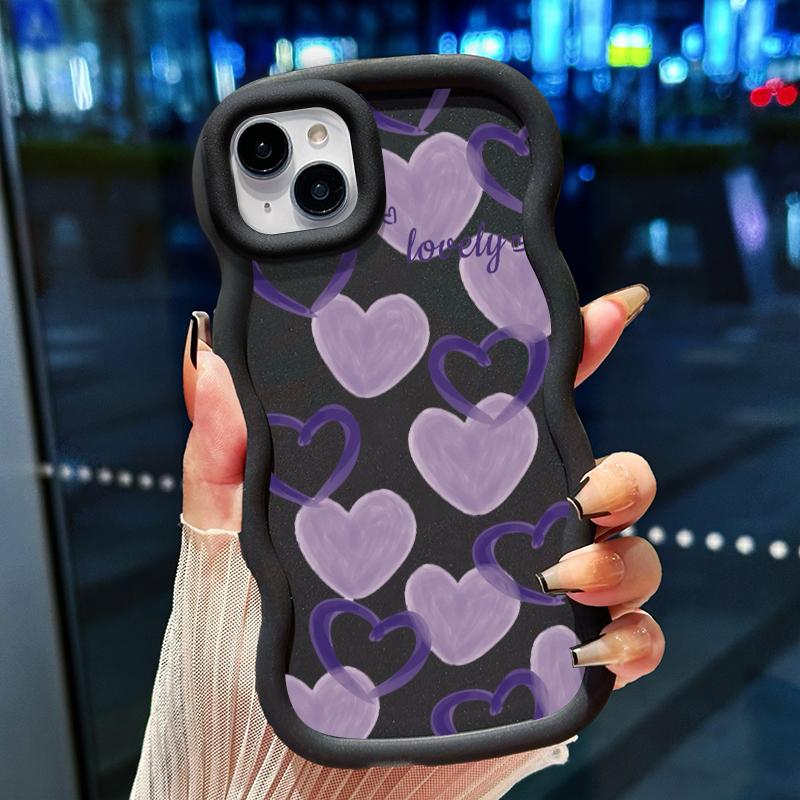Casing Hp Untuk OPPO A7 A5s A12 A12s A11K Casing Hp Kesing Softcase Case Bahan silikon gelombang Cesing Pola Hati Retro Mode pelindung marshmallow Anti Jatuh Tahan debu guncangan 4