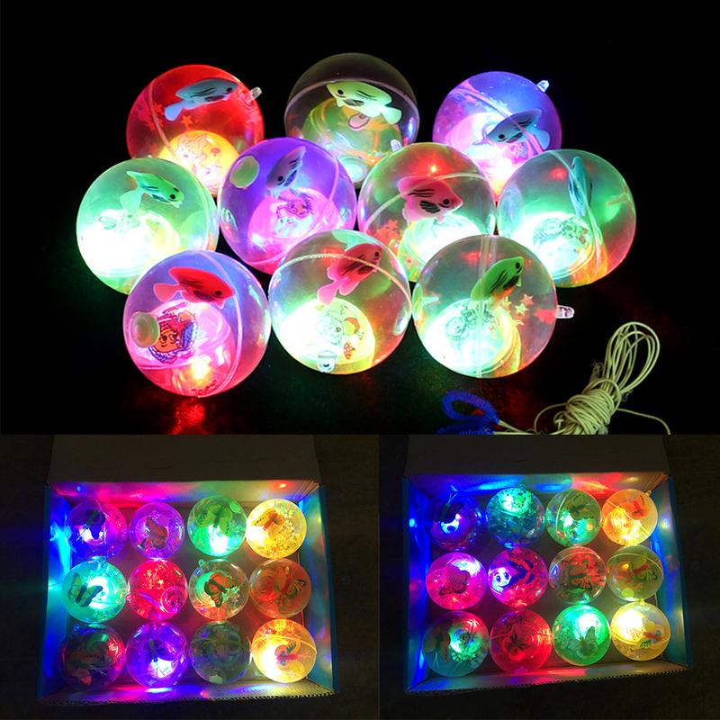 Product Introduction of Glowing Bouncy Ball Colorful Flash Jumping Ball Children Luminous Toys Kids LED Glitter Elastic Ball Lato Lato Toys Gift 0