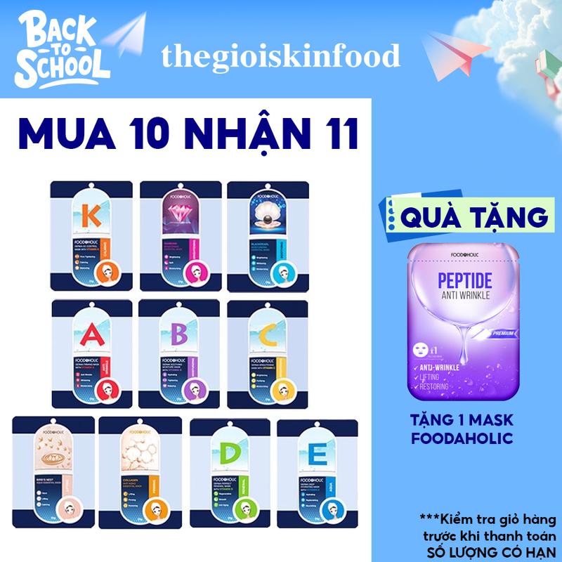Mặt Nạ Giấy Hỗ Trợ Dưỡng Ẩm Da Hàn Quốc Foodaholic Mask 23g Collagen Skincare…
