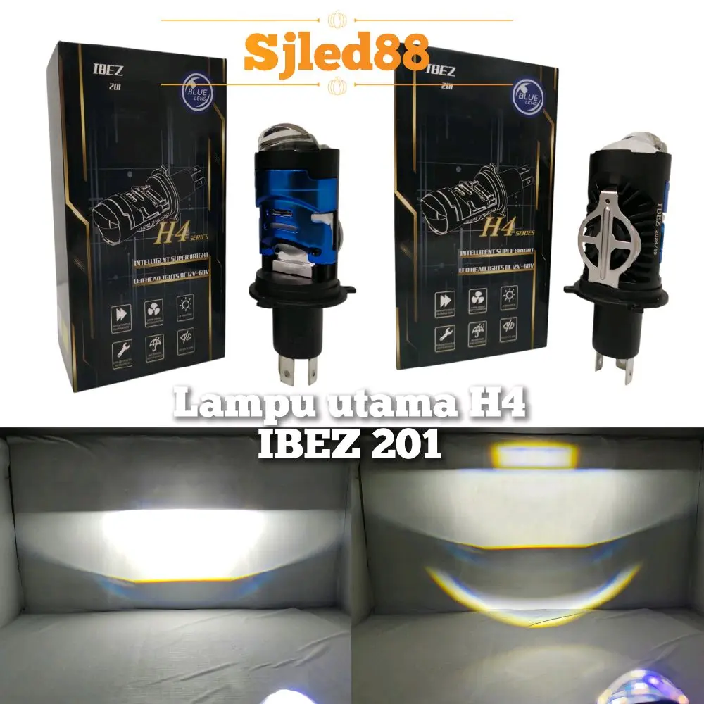 IBEZ 201 - Lampu utama H4 LED Purple Lens