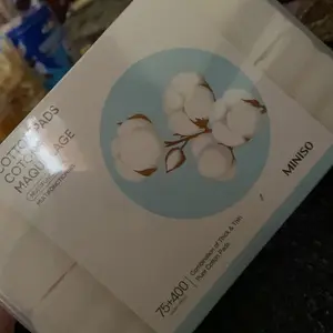 MINISO Facial Cotton Pads 75pcs Tebal + 400pcs Tipis Kapas Pembersih Makeup Make Up Bantalan Kapas Kotak Kapas Pembersih Wajah Kapas Kecantikan