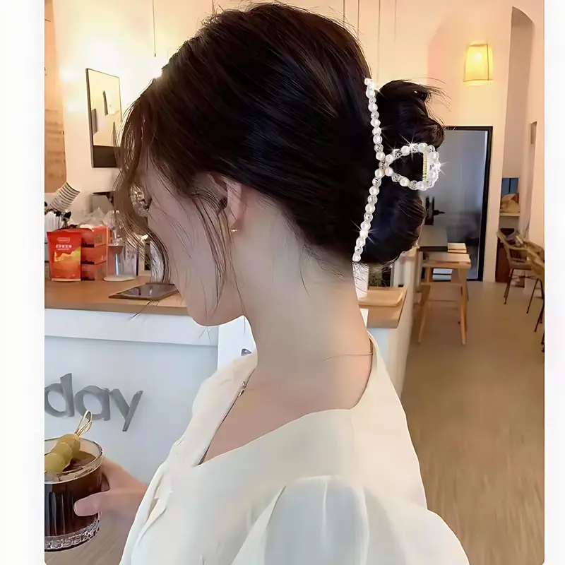 BlackPing-Jepit Rambut Vintage Gold Motif Mutiara Berlian Gaya Fashion Korea Import/Jedai Besi Import Bisa COD Clips 2