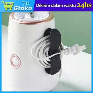 5Pcs Cable Clip Organizer Penjepit Klip Kabel Alat Elektronik Penyimpan Gulungan Kabel Bowi Holder Penggulung Kabel Tempel Dinding Holder Klem Kabel Penjepit Klem Fleksible Electronic