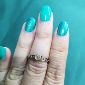 Natural Crystal Moonstone Ring Silver 925