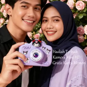 Kamera dengan pola kartun terbaru, Kamera HD 1800P, Kamera mainan, Bisa memotret dan bermain game, Dilengkapi dengan kartu memori gratis, Mainan anak, Hadiah