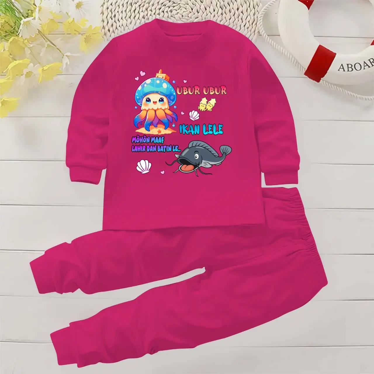 PFW Fashion - Setelan Anak JOGER BIS Laki -laki & Perempuan Motif Karakter / Fashion Anak Terbaru Lengan Panjang