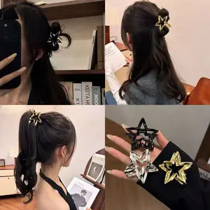 Jepit rambut bintang laser korea / jepit rambut bintang besar / jepit rambut bintang akrilik