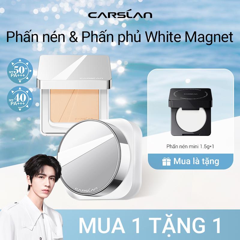 MIN Phấn phủ chống nắng White Magnet Carslan SPF 50+ PA+++ 9g & SPF 40 PA+++ 8g Nắng nóng bám nền lâu+ Mua 1 tặng 1 phấn nén mini 1.5g*1