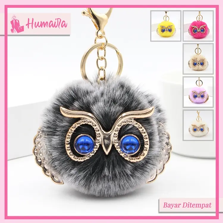 HUMAIRA Pompom Bulu Gantungan Tas Lucu - CC014