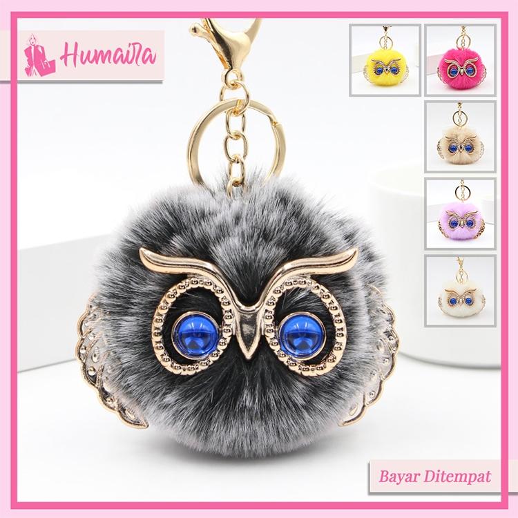 HUMAIRA Pompom Bulu Gantungan Tas Lucu - CC014 1