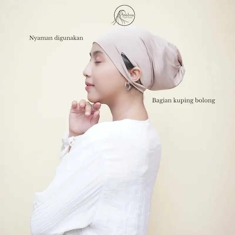 Ciput Hijab Lubang Anti Budeg-Bahan Kaos Adem 0