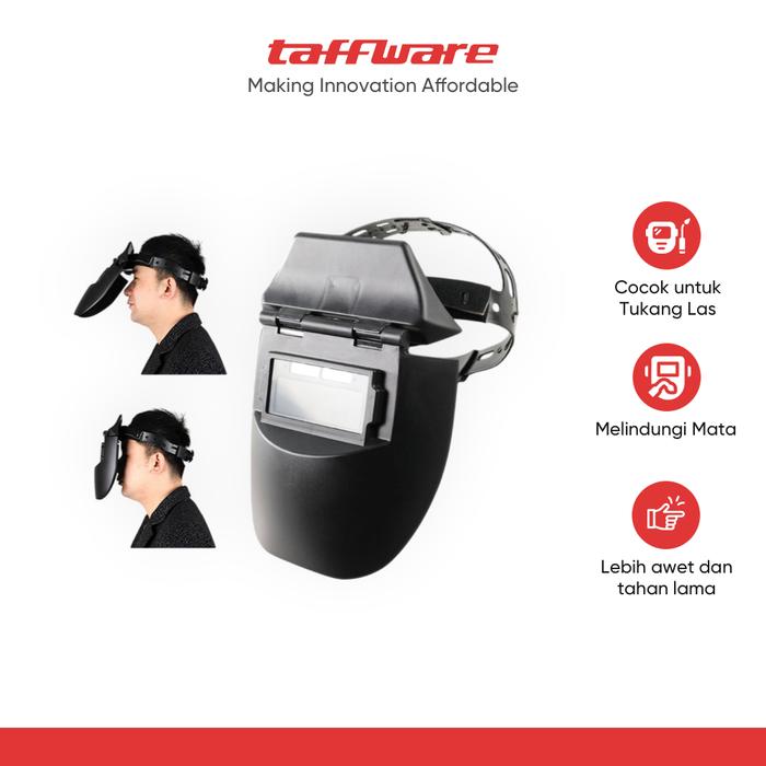 Gambar TaffGUARD Masker Las Auto Darkening Safety Mask Flat Flip - 5100B dari Taffware Official Store Kota Administrasi Jakarta Barat Tokopedia