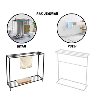 Rak Handuk Jemuran Handuk Minimalis 4 Tiang Tinggi 80cm Bahan Stainless Steel WMO IF5794