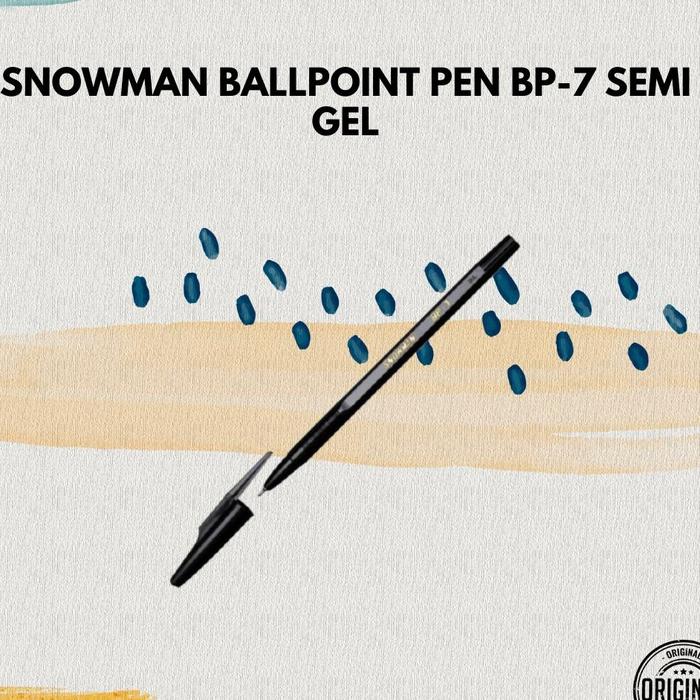 Gambar Snowman Ballpoint Pen BP-7 Semi Gel - Hitam dari Namiki Online Kota Semarang Tokopedia