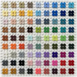 1000Pcs Tile 1x1 Round DIY Building Blocks Bricks 52Color Educational Creative Toys for Children Size Compatible With 98138